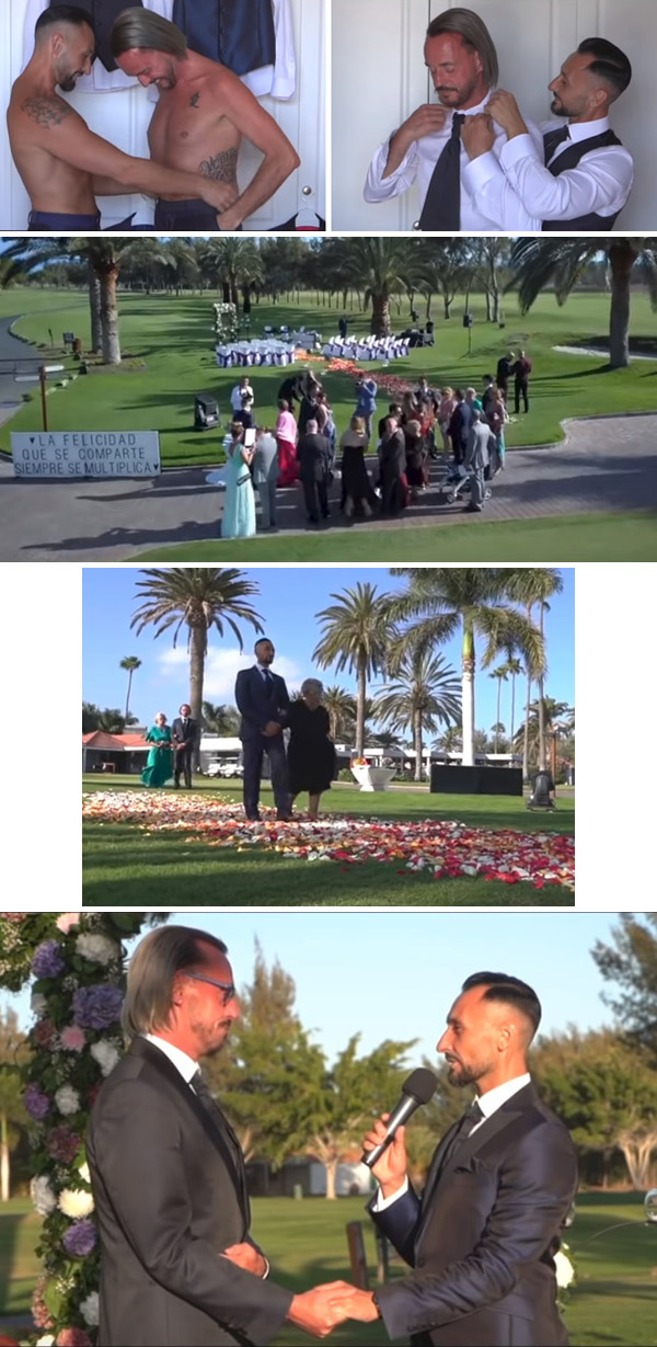 Photo montage of the homosexual Marriage of Fr. Giuliano Costalunga